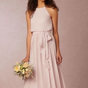 BHLDN Blush Maxi Bridesmaids Dress